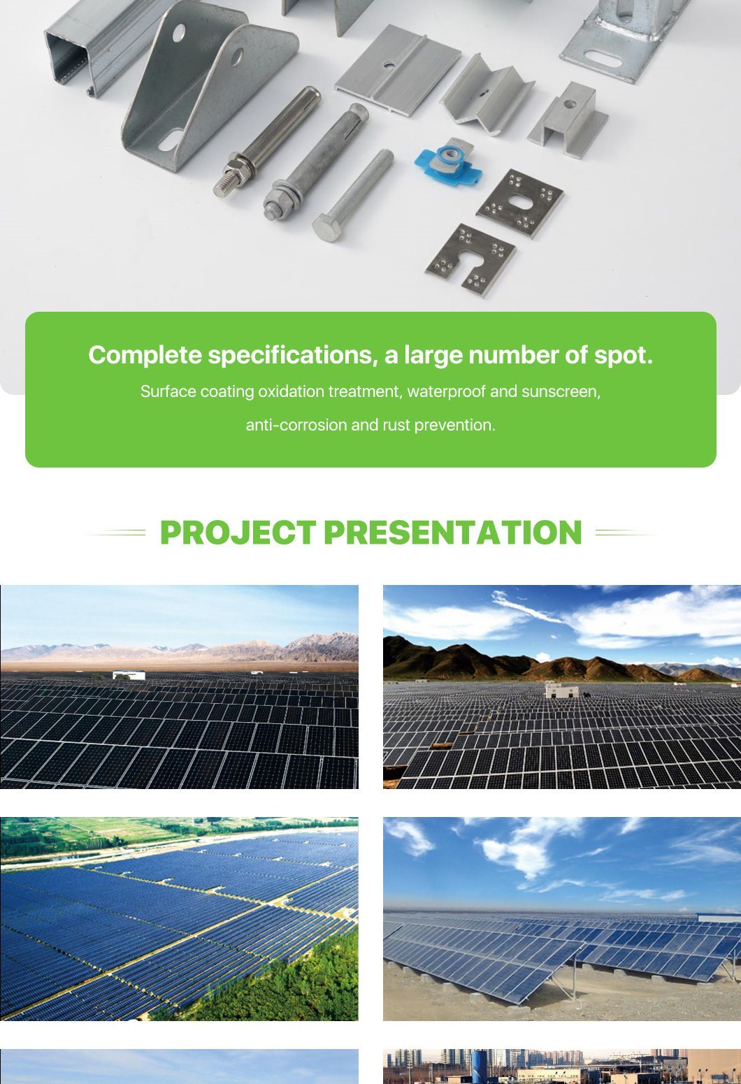 الكابل الشمسي 4 ملم خطاف PV Mount System Bracket Solar Solar Clamp Mid 