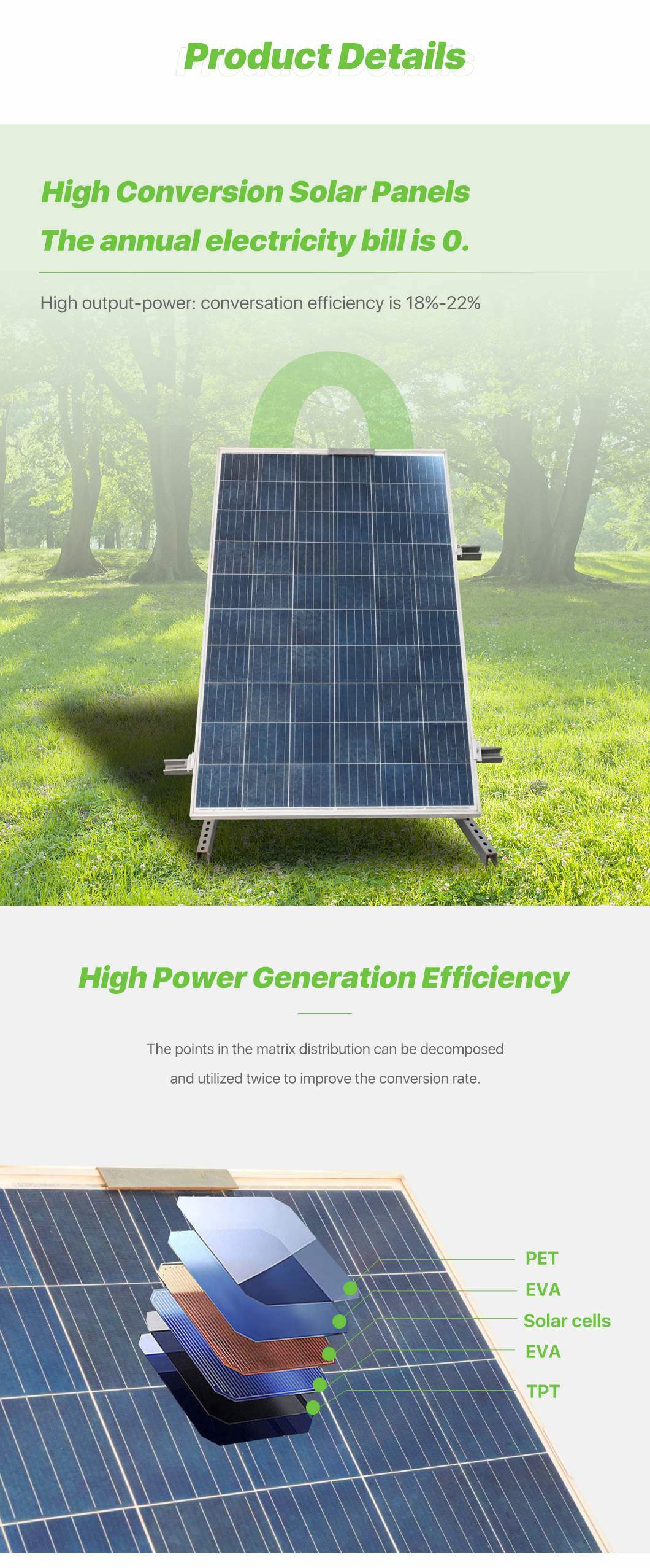 550W Solar Panel Photovoltaic Module 